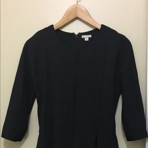 Long Sleeve Black Fit and Flare Gap Dress